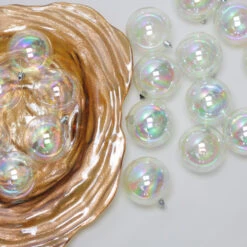 Northlight 32ct Clear Iridescent Shatterproof Shiny Christmas Ball Ornaments 3.25" (80mm) -Ornaments Store northlight lj35500 3 42749.1600218892