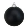 Northlight Matte Jet Black Shatterproof Christmas Ball Ornament 12" (300mm) -Ornaments Store northlight lj35542 30791.1588355169
