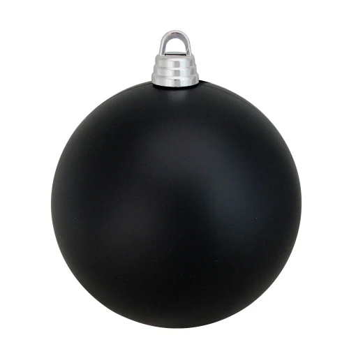 Northlight Matte Jet Black Shatterproof Christmas Ball Ornament 12" (300mm) 3 Northlight Matte Jet Black Shatterproof Christmas Ball Ornament 12" (300mm)