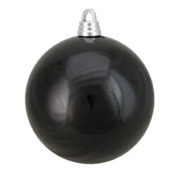 Northlight Shiny Jet Black Shatterproof Christmas Ball Ornament 12" (300mm)