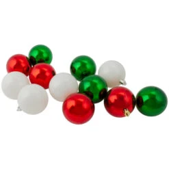 Northlight 24ct Red, Green And White Shatterproof 2-Finish Christmas Ball Ornaments 2.5" (60mm) -Ornaments Store northlight lj36059 2 70229.1665260517