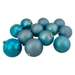 Northlight 12ct Turquoise Blue Shatterproof 4-Finish Christmas Ball Ornaments 6" (150mm) 7 Northlight 12ct Turquoise Blue Shatterproof 4-Finish Christmas Ball Ornaments 6" (150mm) -Ornaments Store northlight lj36063 3 97001.1665346760