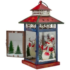 Northlight Red, White And Black Snowman “Let It Snow” Christmas Lantern 12.75” -Ornaments Store northlight lk27672 2 89182.1663947185