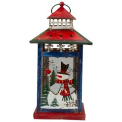 Northlight Red, White And Black Snowman “Let It Snow” Christmas Lantern 12.75” -Ornaments Store northlight lk27672 3updated 00320.1665610429