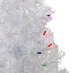 Northlight 2' Pre-Lit Medium White Iridescent Pine Artificial Christmas Tree - Multicolor Lights -Ornaments Store northlight m88667 1 51013.1665610426