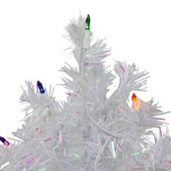 Northlight 2' Pre-Lit Medium White Iridescent Pine Artificial Christmas Tree - Multicolor Lights -Ornaments Store northlight m88667 2 79107.1588344475