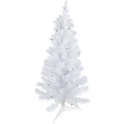 Northlight 3' Pre-Lit Medium White Pine Artificial Christmas Tree - Green Lights