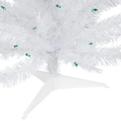 Northlight 3' Pre-Lit Medium White Pine Artificial Christmas Tree - Green Lights -Ornaments Store northlight m88686 5 04390.1669797777