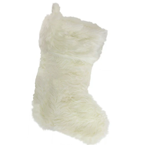 Northlight 20" Ivory White Super Soft Faux Fur Decorative Christmas Stocking 3 Northlight 20" Ivory White Super Soft Faux Fur Decorative Christmas Stocking