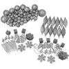 Northlight 125ct Splendor Silver Shatterproof 4-Finish Christmas Ornaments 5.5" (140mm) -Ornaments Store northlight n512507 1 43323.1665260245