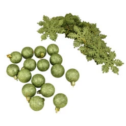 Northlight 125ct Green Shatterproof 3-Finish Tropical Christmas Ornaments 5.5" (140mm) -Ornaments Store northlight n512513 3 72359.1588344785