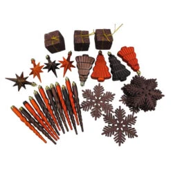 Northlight 125ct Chocolate Brown And Burnt Orange Shatterproof 4-Finish Christmas Ornaments 5.5" (140mm) -Ornaments Store northlight n512515 2 58004.1665260249