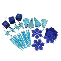 Northlight 125ct Peacock Blue Shatterproof 4-Finish Christmas Ornaments 5.5" (140mm) -Ornaments Store northlight n512553 1 83629.1588369464