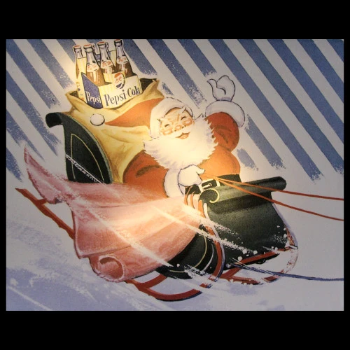 Northlight LED Back Lit Santa Claus And Sleigh Pepsi Christmas Wall Art 15.75" X 19.75" 5 Northlight LED Back Lit Santa Claus And Sleigh Pepsi Christmas Wall Art 15.75" X 19.75" - Image 3