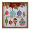 Northlight 11.8" Brown Wooden Frame "Merry & Bright" With Hanging Ornaments And Glitter Christmas Plaque -Ornaments Store northlight nj27881 62050.1665433300