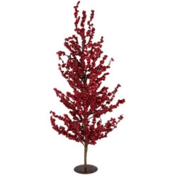 Northlight 30" Red Berries Artificial Christmas Twig Tree, Unlit