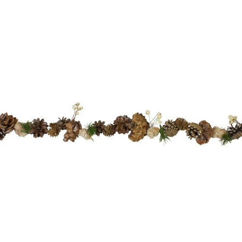 Northlight 5.5' X 3" Autumn Harvest Pine Cone Artificial Glittered Garland - Unlit 5 Northlight 5.5' X 3" Autumn Harvest Pine Cone Artificial Glittered Garland - Unlit - Image 3