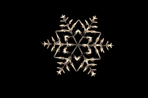 Northlight 16" White Lighted Snowflake Christmas Window Silhouette 3 Northlight 16" White Lighted Snowflake Christmas Window Silhouette