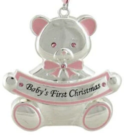 Northlight 3" Pink And Silver Teddy Bear 'Baby's First Christmas' Ornament 7 Northlight 3" Pink And Silver Teddy Bear 'Baby's First Christmas' Ornament -Ornaments Store northlight nl01096 3 37730.1599787104