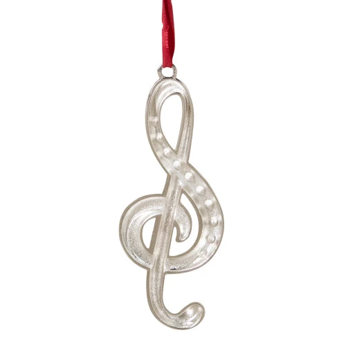 Northlight 4" Silver And Black Clef Music Note European Crystals Christmas Ornament 6 Northlight 4" Silver And Black Clef Music Note European Crystals Christmas Ornament - Image 4