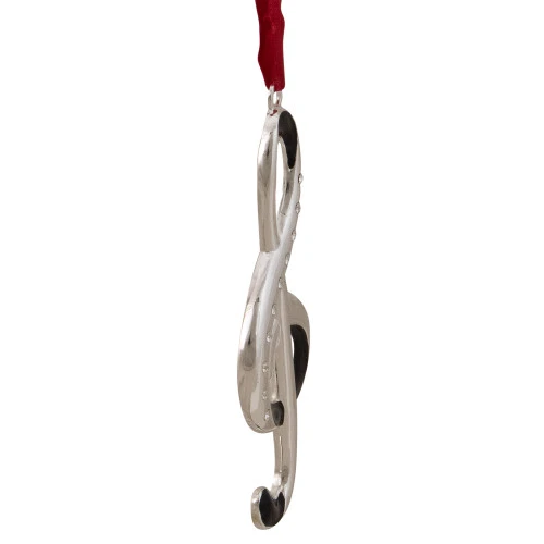Northlight 4" Silver And Black Clef Music Note European Crystals Christmas Ornament 5 Northlight 4" Silver And Black Clef Music Note European Crystals Christmas Ornament - Image 3