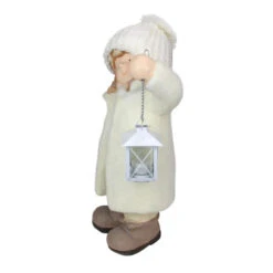 Northlight 17.25" Winter Girl In White Holding A Tealight Lantern Christmas Tabletop Figurine -Ornaments Store northlight q685980 1 22868.1588403921