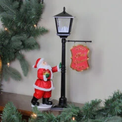 Northlight 14.5" Mini Snowing Street Lamp And Santa Claus Christmas Table Top Display -Ornaments Store northlight r14999 3 47825.1587644187