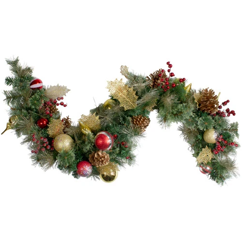 Northlight 6' X 1" Foliage Pinecones And Berries Artificial Christmas Garland - Unlit 4 Northlight 6' X 1" Foliage Pinecones And Berries Artificial Christmas Garland - Unlit - Image 2