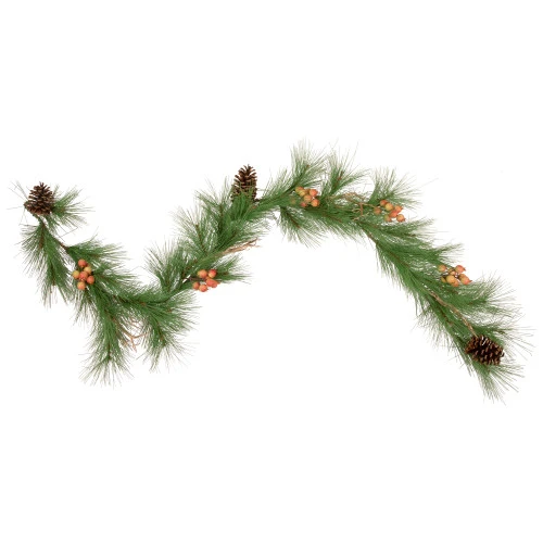 Northlight 6' X 10" Long Needle Pine And Pinecone Artificial Christmas Garland, Unlit 3 Northlight 6' X 10" Long Needle Pine And Pinecone Artificial Christmas Garland, Unlit