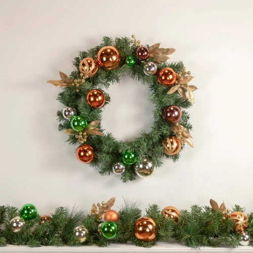 Northlight 6' X 12'' Green Artificial Mixed Foliage With Ornaments Christmas Garland, Unlit 4 Northlight 6' X 12'' Green Artificial Mixed Foliage With Ornaments Christmas Garland, Unlit - Image 2