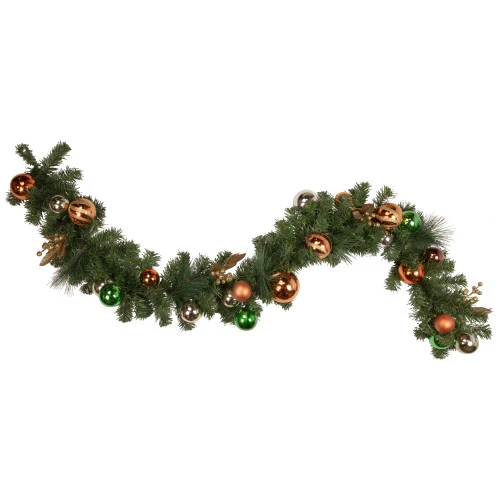 Northlight 6' X 12'' Green Artificial Mixed Foliage With Ornaments Christmas Garland, Unlit 3 Northlight 6' X 12'' Green Artificial Mixed Foliage With Ornaments Christmas Garland, Unlit