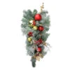 Northlight 24" Red And Gold Flocked Artificial Christmas Teardrop Swag, Unlit -Ornaments Store northlight s15741 44374.1665611626