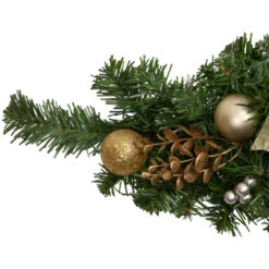 Northlight 32" Gold Poinsettia And Pinecone Artificial Christmas Swag, Unlit -Ornaments Store northlight s84831 2 updated 42909.1665519922