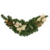 Northlight 32" Gold Poinsettia And Pinecone Artificial Christmas Swag, Unlit -Ornaments Store northlight s84831 updated 23448.1665519922
