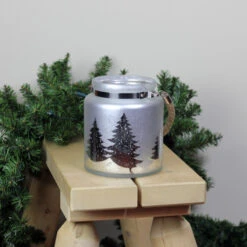 Northlight 6" Gray And Silver Tree Silhouette Christmas Pillar Candle Holder -Ornaments Store northlight sd37702 styled 07206.1588415767