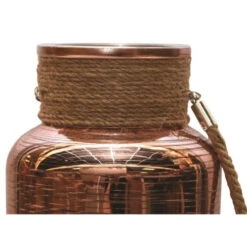 Northlight 10" Copper Brown Circular Pillar Candle Holder Lantern With Handle -Ornaments Store northlight sd37732 03 68556.1600218895