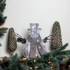 Northlight 11.75" Birch Wood And Pine Cone Snowman Silhouette Christmas Decoration -Ornaments Store northlight sh14608 styled 00723.1587644187