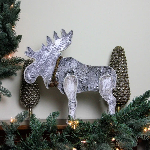 Northlight 16" Gray Natural Wood Standing Christmas Moose Table Top Figure 5 Northlight 16" Gray Natural Wood Standing Christmas Moose Table Top Figure - Image 3