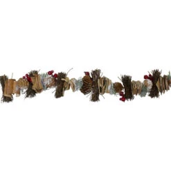 Northlight 5' X 4" Frosted Pine Cone, Natural Twig And Birch Wood Artificial Christmas Garland - Unlit - 31742074 -Ornaments Store northlight sh36192 2 50139.1588411290