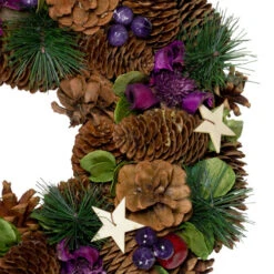 Northlight Pine Cones With Stars And Berries Artificial Christmas Wreath, 13-Inch, Unlit 7 Northlight Pine Cones With Stars And Berries Artificial Christmas Wreath, 13-Inch, Unlit -Ornaments Store northlight sh36238 2 50954.1665611929
