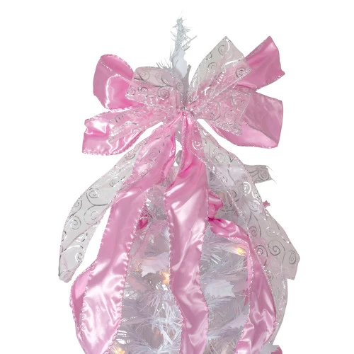 Northlight 6' Pre-Lit White And Pink Pre-Decorated Pop-Up Artificial Christmas Tree 5 Northlight 6' Pre-Lit White And Pink Pre-Decorated Pop-Up Artificial Christmas Tree - Image 3