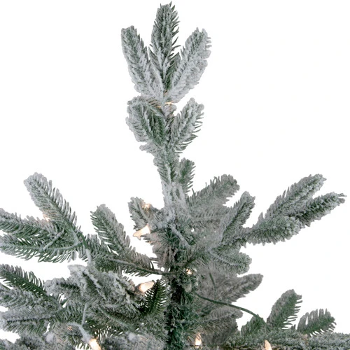 Northlight 4.5' Pre-Lit Flocked Whistler Noble Fir Artificial Christmas Tree, Clear Lights 5 Northlight 4.5' Pre-Lit Flocked Whistler Noble Fir Artificial Christmas Tree, Clear Lights - Image 3
