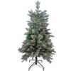 Northlight 4.5' Pre-Lit Flocked Whistler Noble Fir Artificial Christmas Tree, Clear Lights -Ornaments Store northlight sp15024 79685.1587645151
