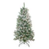 Northlight 4.5' Pre-Lit Medium Flocked Winema Pine Artificial Christmas Tree - Clear Lights 1 Northlight 4.5' Pre-Lit Medium Flocked Winema Pine Artificial Christmas Tree - Clear Lights -Ornaments Store northlight sp15062 96446.1587644175
