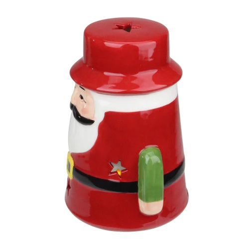 Northlight 7.25 Red Ceramic Santa Christmas Gnome Tealight Candle Holder 4 Northlight 7.25 Red Ceramic Santa Christmas Gnome Tealight Candle Holder - Image 2