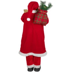 Northlight 48" Santa Claus With Teddy Bear And Gift Sack Standing Christmas Figure -Ornaments Store northlight tj15760 4 09597.1680803016
