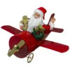 Northlight 32" Waving Santa Delivering Presents On A Plane Christmas Decoration -Ornaments Store northlight tj27582 1 25338.1665610433
