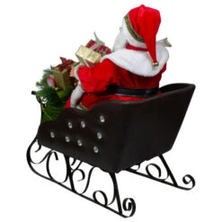Northlight 32" Red Traditional Jolly Santa Claus In Jewel Sleigh Christmas Figurine -Ornaments Store northlight tj38544 2 56688.1597451820