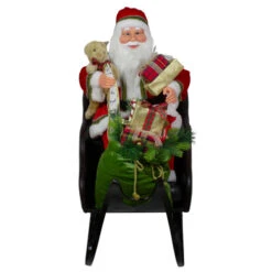 Northlight 32" Red Traditional Jolly Santa Claus In Jewel Sleigh Christmas Figurine -Ornaments Store northlight tj38544 3 53571.1597451819
