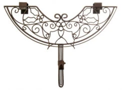 Northlight 24" Brown Holly Berry Design Adjustable Decorative Christmas Wreath Hanger